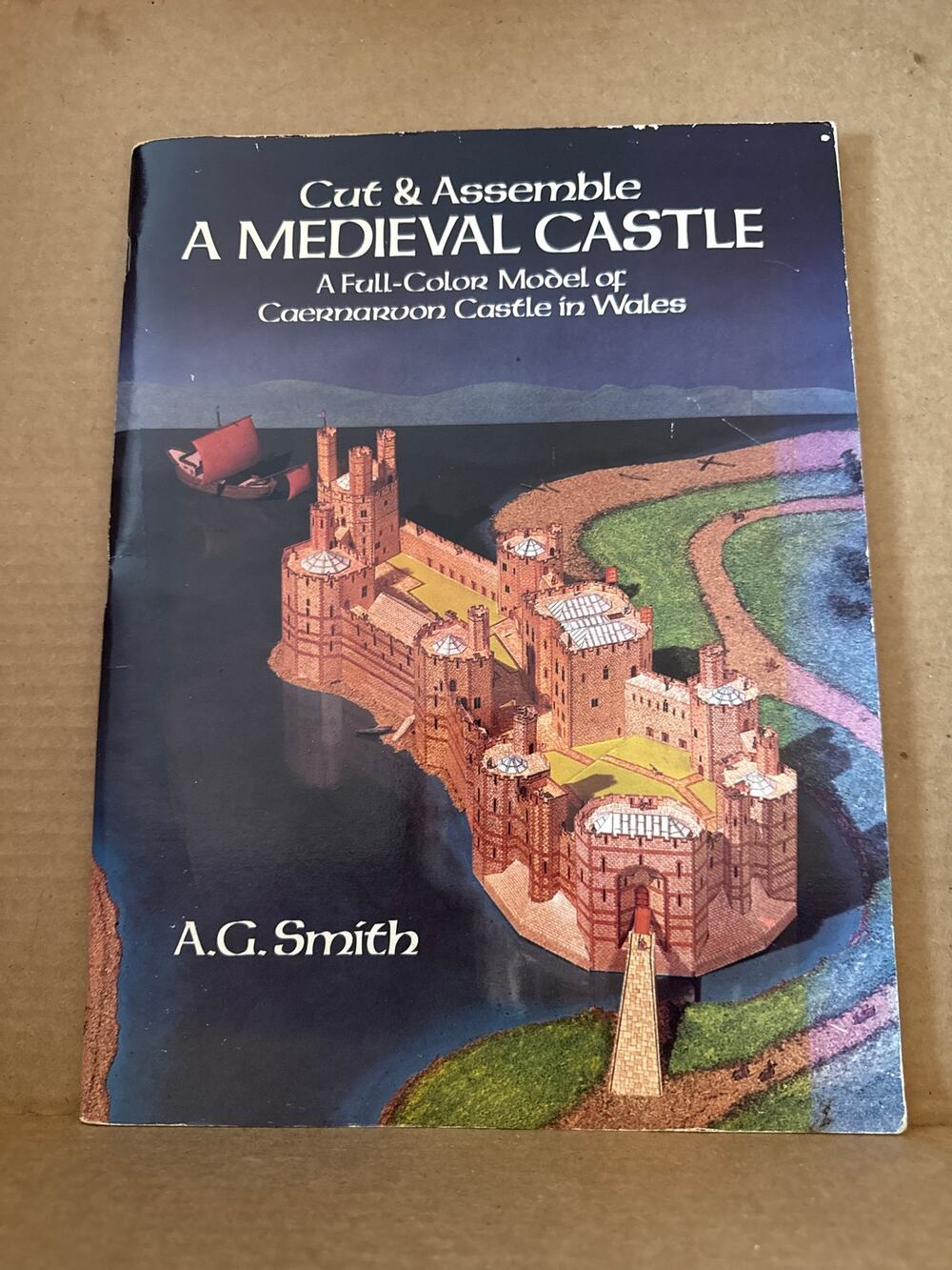 Vintage 1984 Cut Assemble A Medieval Castle Model of Caernarvon Castle Wales